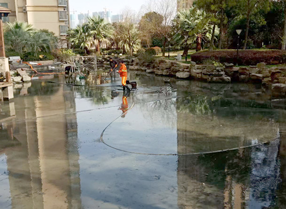 绥中景观池淤泥清理